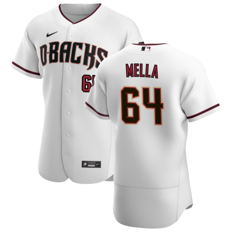 Arizona Diamondbacks 64 Keury Mella Men Nike White Crimson Authentic Home Team MLB Jersey